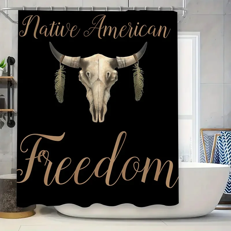 Занавеска для душа Native American Freedom с черепом буйвола, декоративный набор для ванной комнаты, водонепроницаемая печать
Занавеска для душа Native American Freedom с черепом буйвола, декоративный набор для ванной комнаты, водонепроницаемая печать