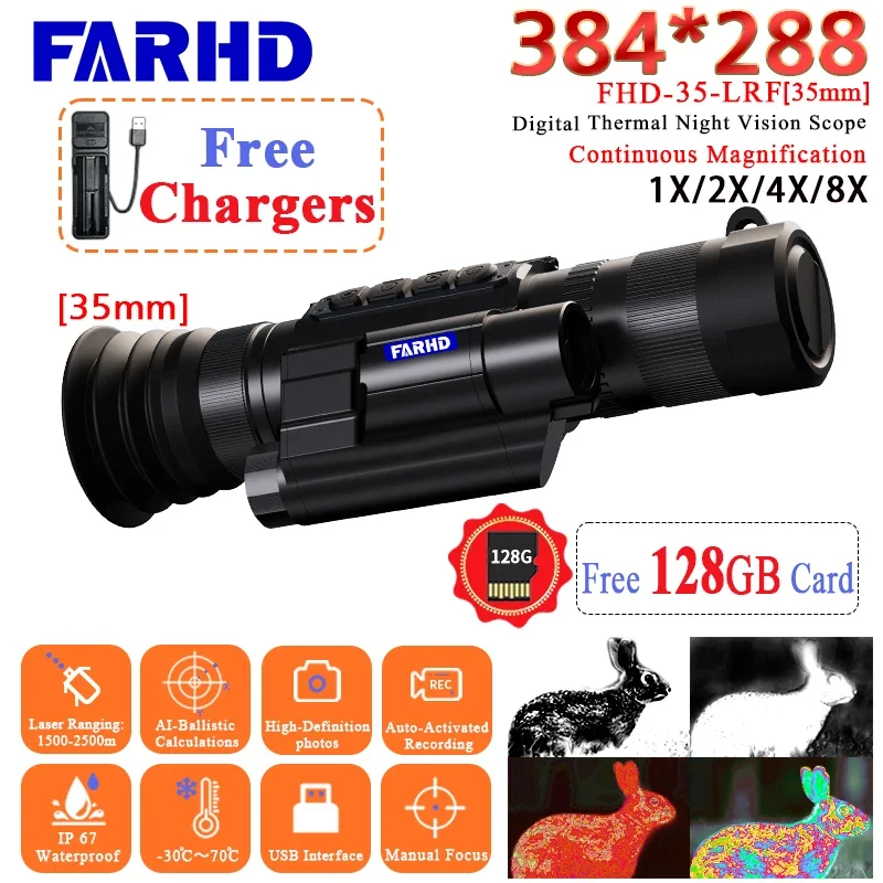 FHD3-35-LRF инфракрасное излучение с высоким разрешением цифровой тепловой прицел, инфракрасная лампа для охоты
FHD3-35-LRF инфракрасное излучение с высоким разрешением цифровой тепловой прицел, инфракрасная лампа для охоты