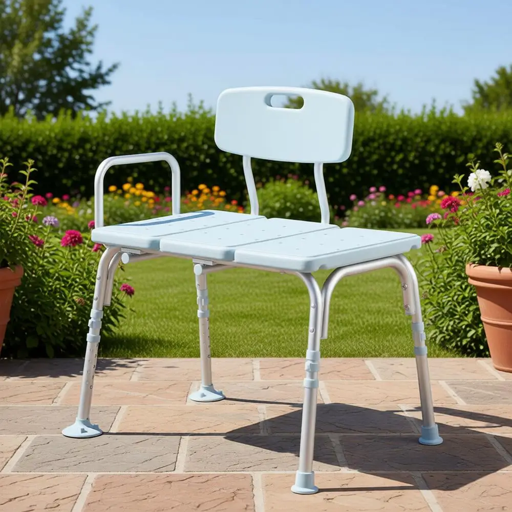 Antimicrobial Transfer Bench with Shower Chair, Adjustable Bath Seat for Seniors, 350 lbs Capacity, Light Blue
Antimicrobial Transfer Bench with Shower Chair, Adjustable Bath Seat for Seniors, 350 lbs Capacity, Light Blue