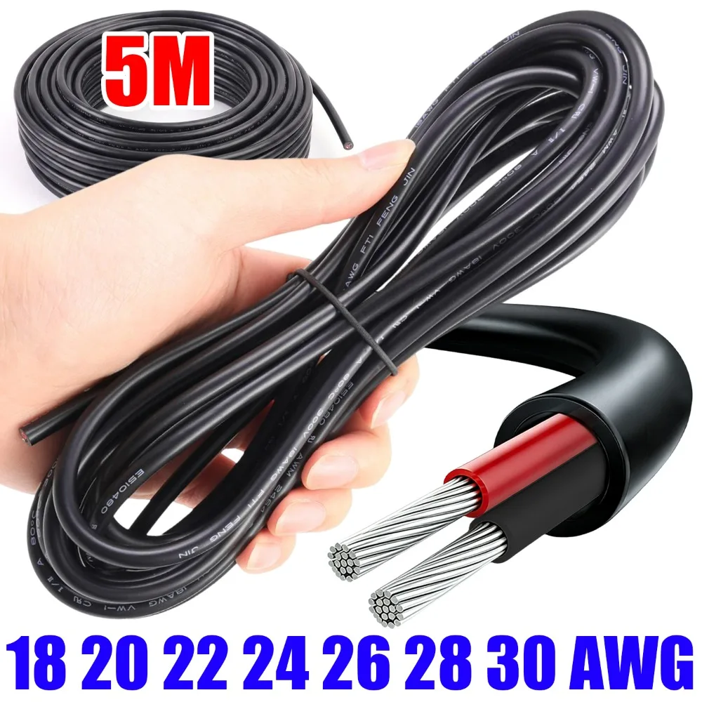 Электрический кабель 5 м, 2 жилы, луженая медь, изоляция ПВХ, для электропроводки 30-18 AWG, светодиодов, автомобиля, дома, DIY, удлинитель
Электрический кабель 5 м, 2 жилы, луженая медь, изоляция ПВХ, для электропроводки 30-18 AWG, светодиодов, автомобиля, дома, DIY, удлинитель