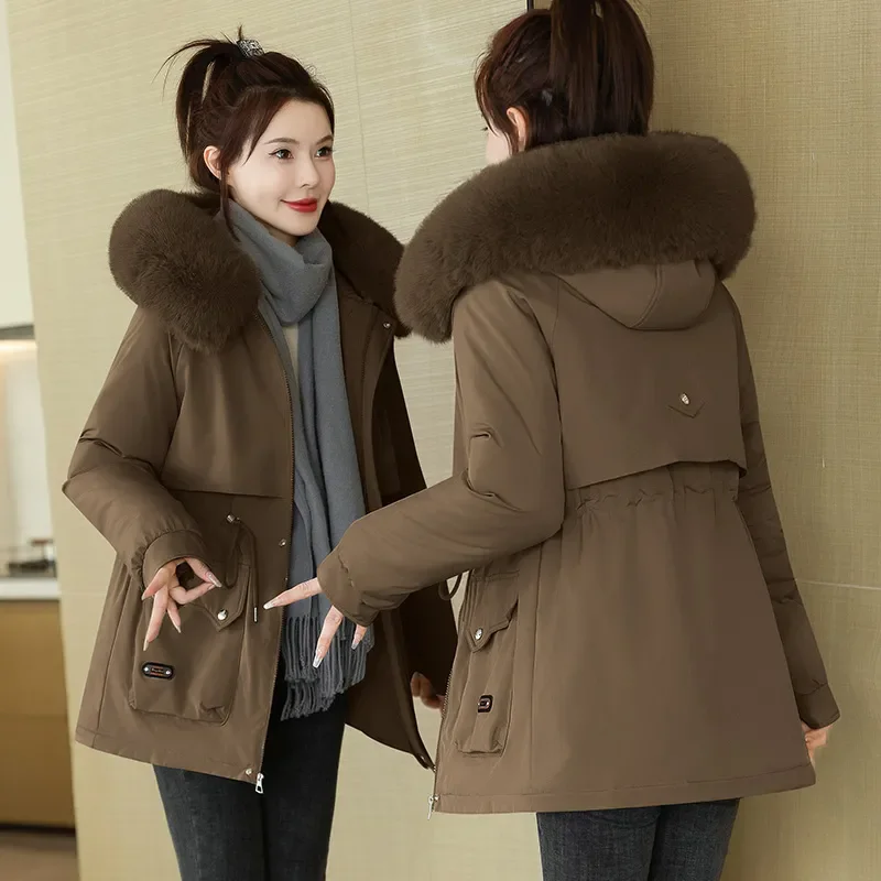 2025 New Women's Medium-length Waist-fitted Slimming Hooded Fleece-lined Cotton Coat Korean Style Autumn winter Warm Jacket
2025 New Women's Medium-length Waist-fitted Slimming Hooded Fleece-lined Cotton Coat Korean Style Autumn winter Warm Jacket