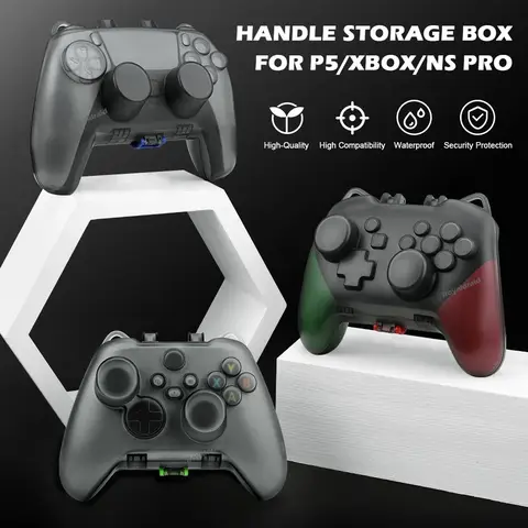 Transparent Handle Case For XBOX Series S X Controller Protective Storage Case For Switch Pro Gamepad Dust-proof Cover Shell