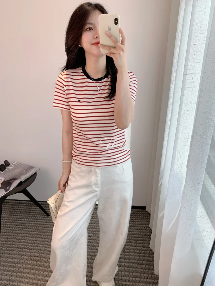 Женская футболка Color Blo ort Sve с круглым вырезом, приталенная, летняя, повседневная, из смесового хлопка, от Thoe Chen
Женская футболка Color Blo ort Sve с круглым вырезом, приталенная, летняя, повседневная, из смесового хлопка, от Thoe Chen