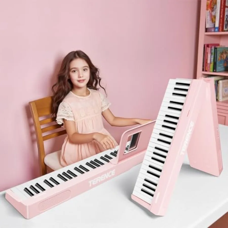 Portable 88-Key Semi-Weighted Foldable Piano Keyboard with MIDI Bluetooth in Black for Adults
Portable 88-Key Semi-Weighted Foldable Piano Keyboard with MIDI Bluetooth in Black for Adults