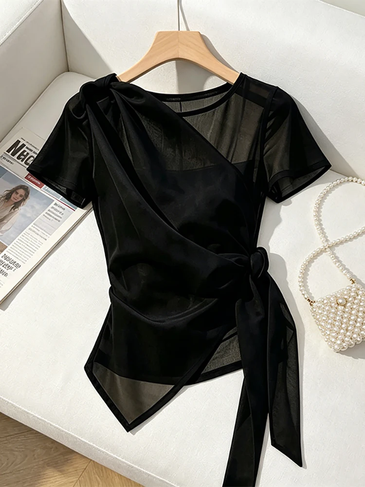 Unique Large Size Beautifully Designed Women's Shirt Summer 2026 Trendy Tie-Belt Korean Style Loose Fit Breathable Short Sleeve
Unique Large Size Beautifully Designed Women's Shirt Summer 2026 Trendy Tie-Belt Korean Style Loose Fit Breathable Short Sleeve
