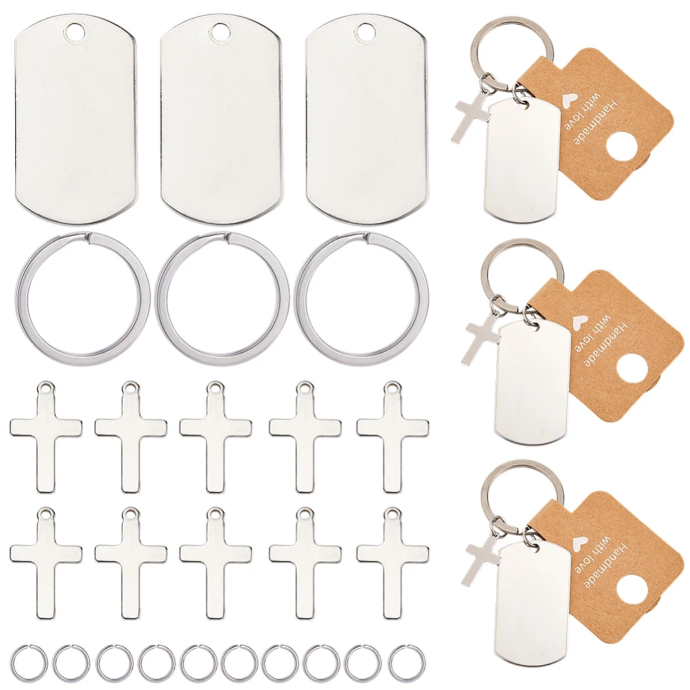 DIY Rectangle Blank 201 Stainless Steel Keychain Making Kits Stainless Steel Color 43x24x1mm Hole: 3mm
DIY Rectangle Blank 201 Stainless Steel Keychain Making Kits Stainless Steel Color 43x24x1mm Hole: 3mm