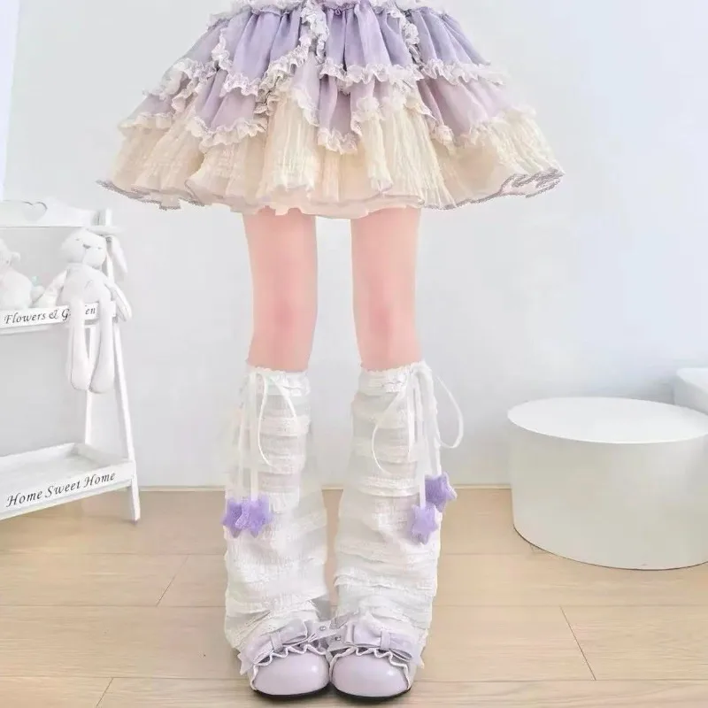 Lolita Star Bow Lace Up Chic Design Tulle Lace Slouch Socks Kawaii Cute Sweet Lace Mid Socks Summer Leg Warmer Y2k Accessories
Lolita Star Bow Lace Up Chic Design Tulle Lace Slouch Socks Kawaii Cute Sweet Lace Mid Socks Summer Leg Warmer Y2k Accessories