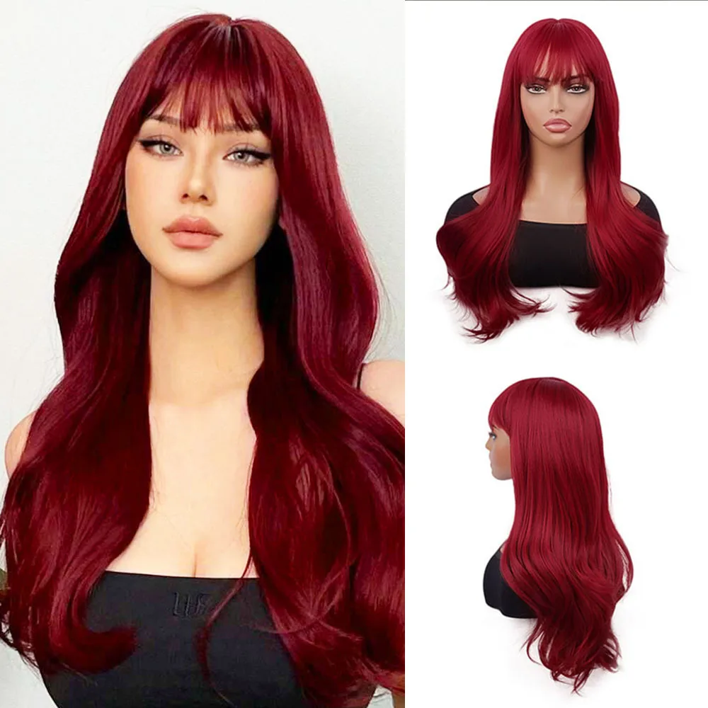 European and American wig female big wave burgundy full head cover multi-color gradual change long curly hair
European and American wig female big wave burgundy full head cover multi-color gradual change long curly hair