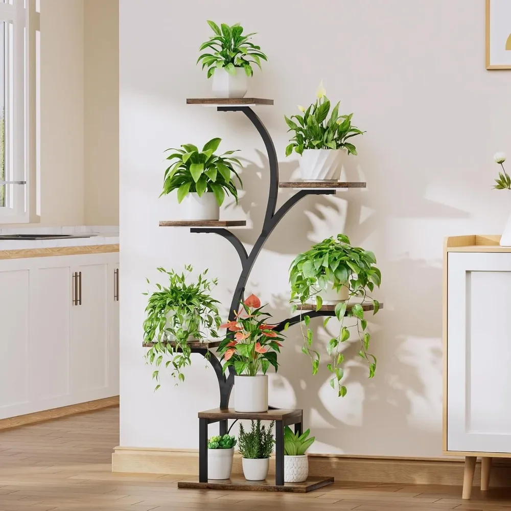Plants Stand Indoor with Grow Lights, 7 Tiered Indoor Plant Shelf, Corner Plants Stands, Metal Plant Flower Display Shelves 
Plants Stand Indoor with Grow Lights, 7 Tiered Indoor Plant Shelf, Corner Plants Stands, Metal Plant Flower Display Shelves