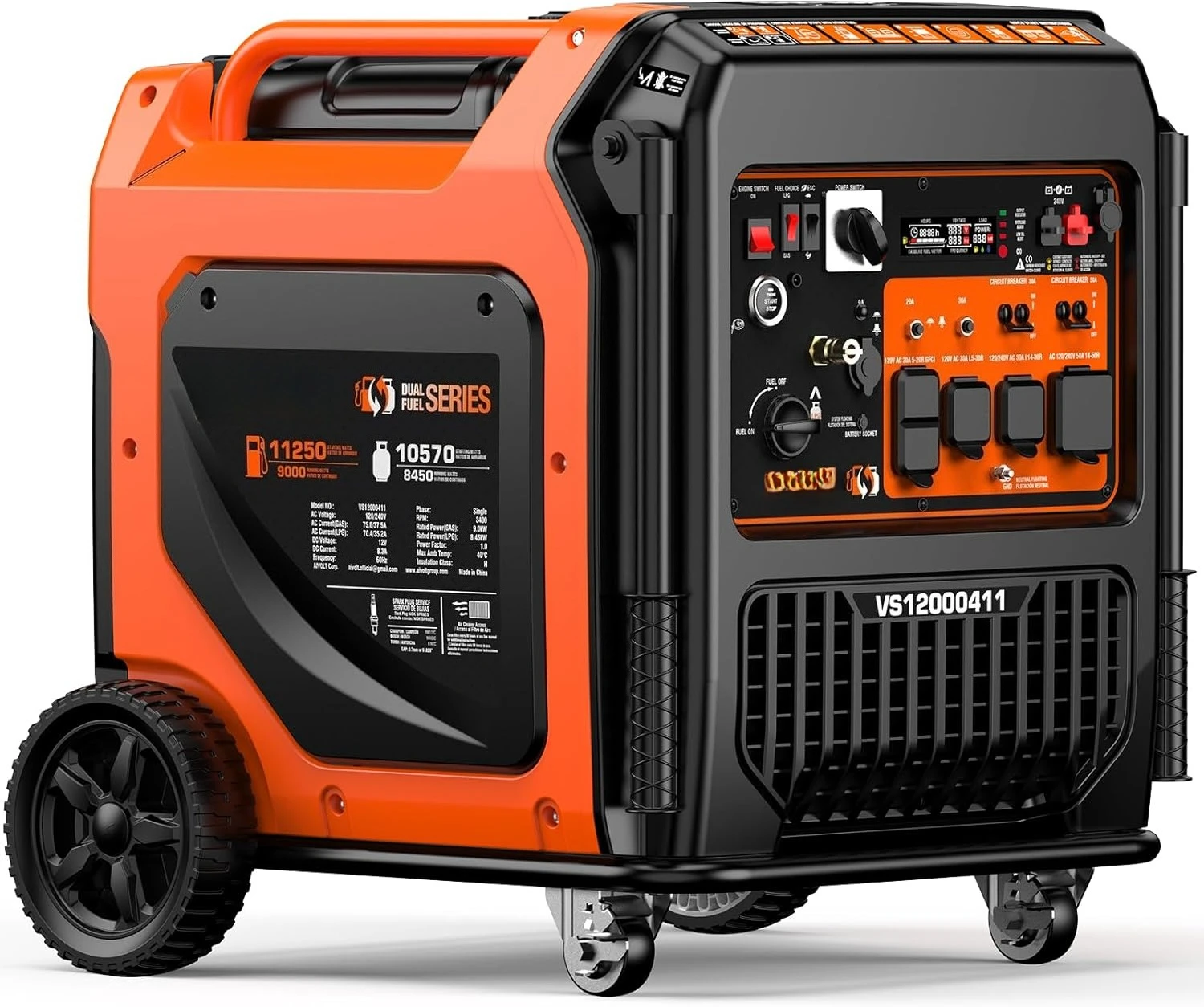 11250 Wattages Dual Fuel Portable Inverter Generator Super Quiet Gas Propane Powered Remote/Electric Start Outdoor Generator
11250 Wattages Dual Fuel Portable Inverter Generator Super Quiet Gas Propane Powered Remote/Electric Start Outdoor Generator