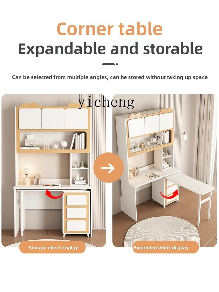Desk Computer Rotating Home Bookshelf Integrated Folding Bookcase Dressing Table
Desk Computer Rotating Home Bookshelf Integrated Folding Bookcase Dressing Table