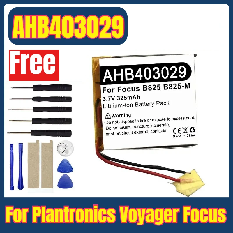 For Plantronics Voyager Focus B825 Battery Free Tool 3.7V 310mAh AHB403029 B825-M
For Plantronics Voyager Focus B825 Battery Free Tool 3.7V 310mAh AHB403029 B825-M