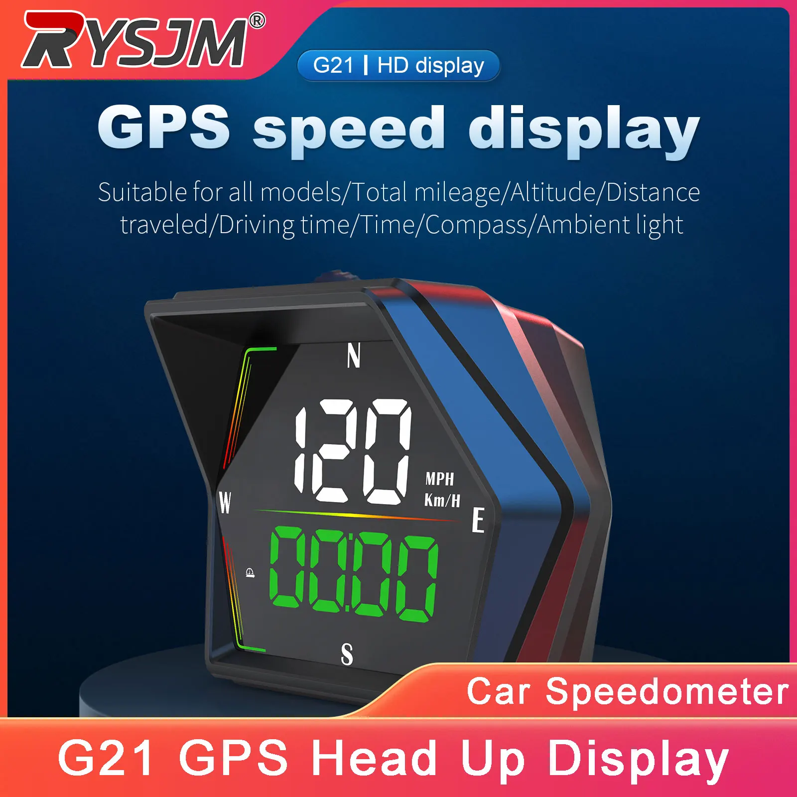 G21 Car HD GPS Head Up Display Digital Meter Car Mileage KMH MPH Speedometer Gauge With Overspeed Alarm Car Electronic Accessori
G21 Car HD GPS Head Up Display Digital Meter Car Mileage KMH MPH Speedometer Gauge With Overspeed Alarm Car Electronic Accessori