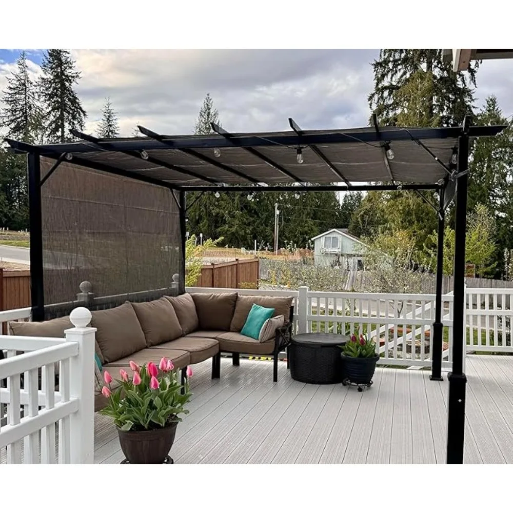 Expressions 12 x 9 Metal Flat Top Pergola with Adjustable Grey Sling Top
Expressions 12 x 9 Metal Flat Top Pergola with Adjustable Grey Sling Top
