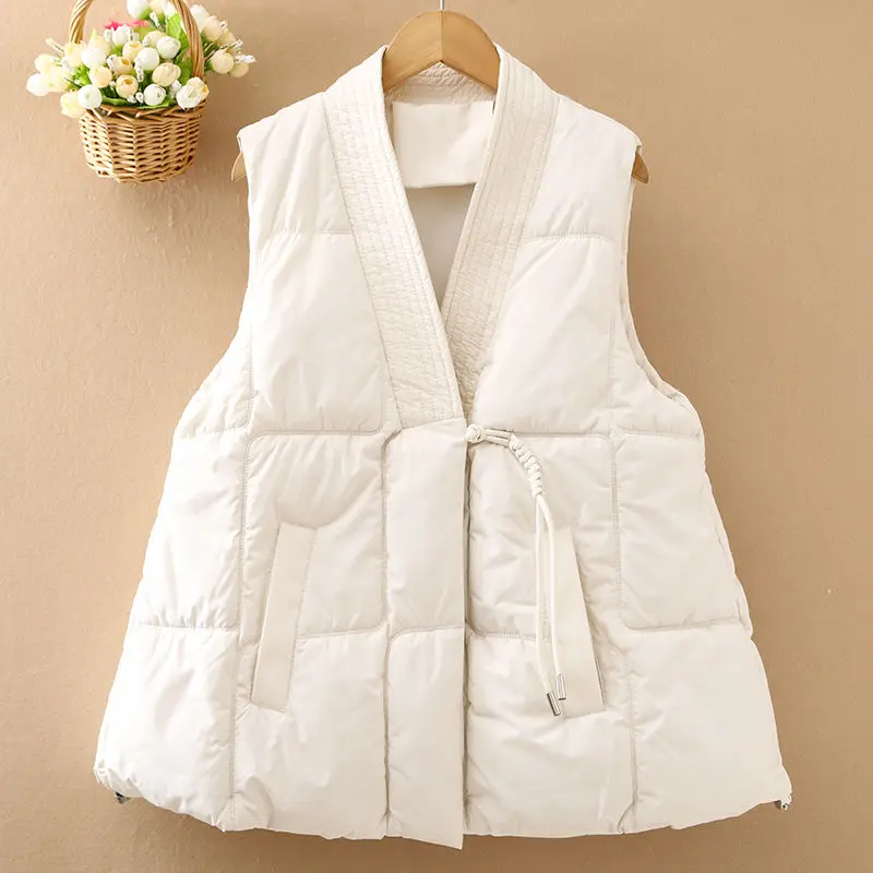 Winter Autumn 2025 New Buckle Down Cotton-padded Jacket Vest Fashion All-match Loose Vest New Chinese Women Vest Coats
Winter Autumn 2025 New Buckle Down Cotton-padded Jacket Vest Fashion All-match Loose Vest New Chinese Women Vest Coats