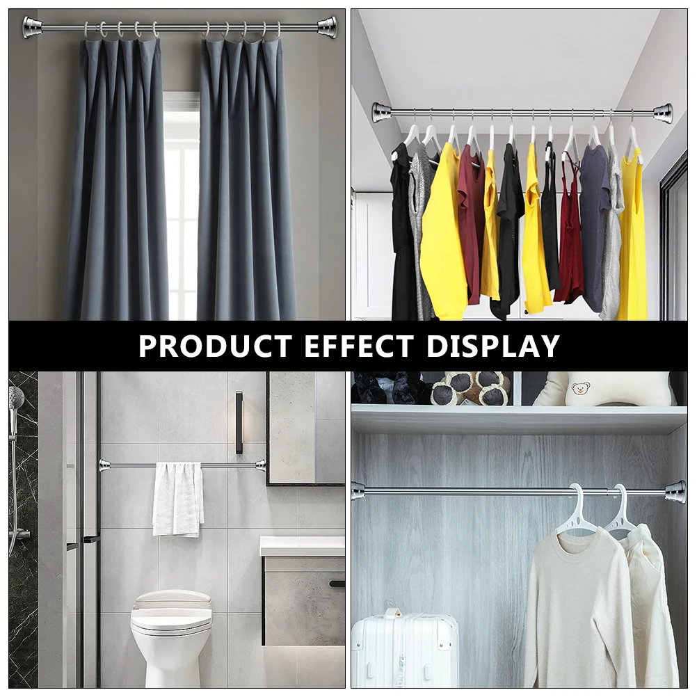 Curtain Rods Shower Tension Pole Nail free Adjustable Extendable Silver Bathrooms Stainless Steel Telescopic Curtains Waterproof
Curtain Rods Shower Tension Pole Nail free Adjustable Extendable Silver Bathrooms Stainless Steel Telescopic Curtains Waterproof