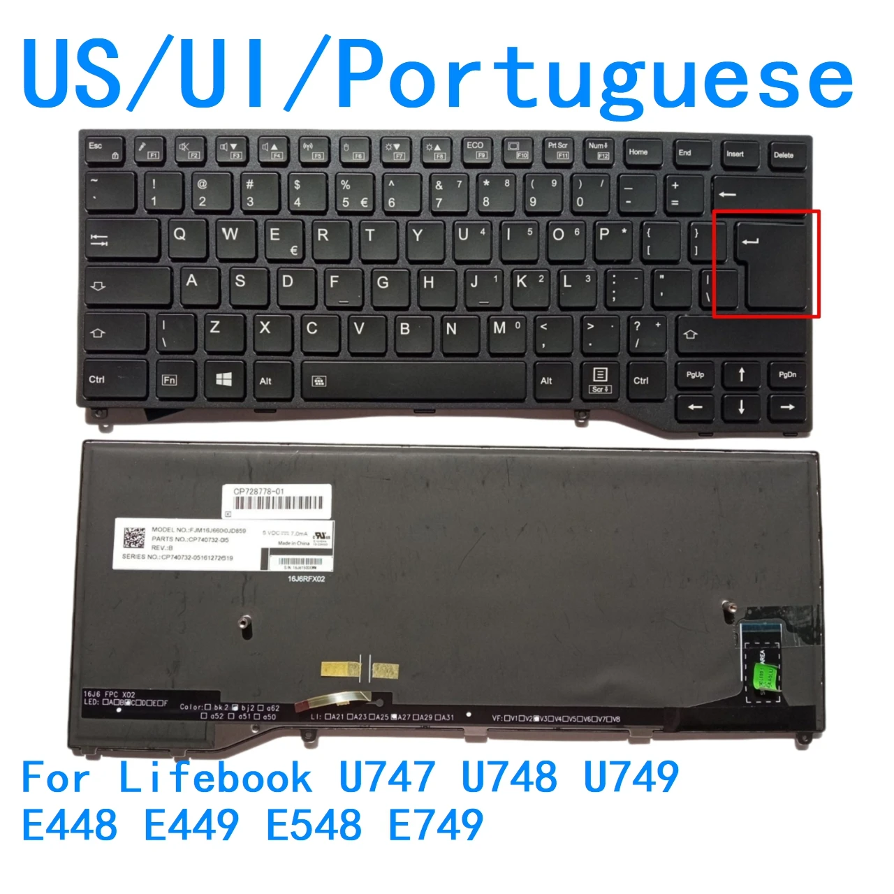 Новая клавиатура с подсветкой португальского языка США для Fujitsu Lifebook U747 U748 U749 E448 E449 E548 E749, сменная клавиатура
Новая клавиатура с подсветкой португальского языка США для Fujitsu Lifebook U747 U748 U749 E448 E449 E548 E749, сменная клавиатура