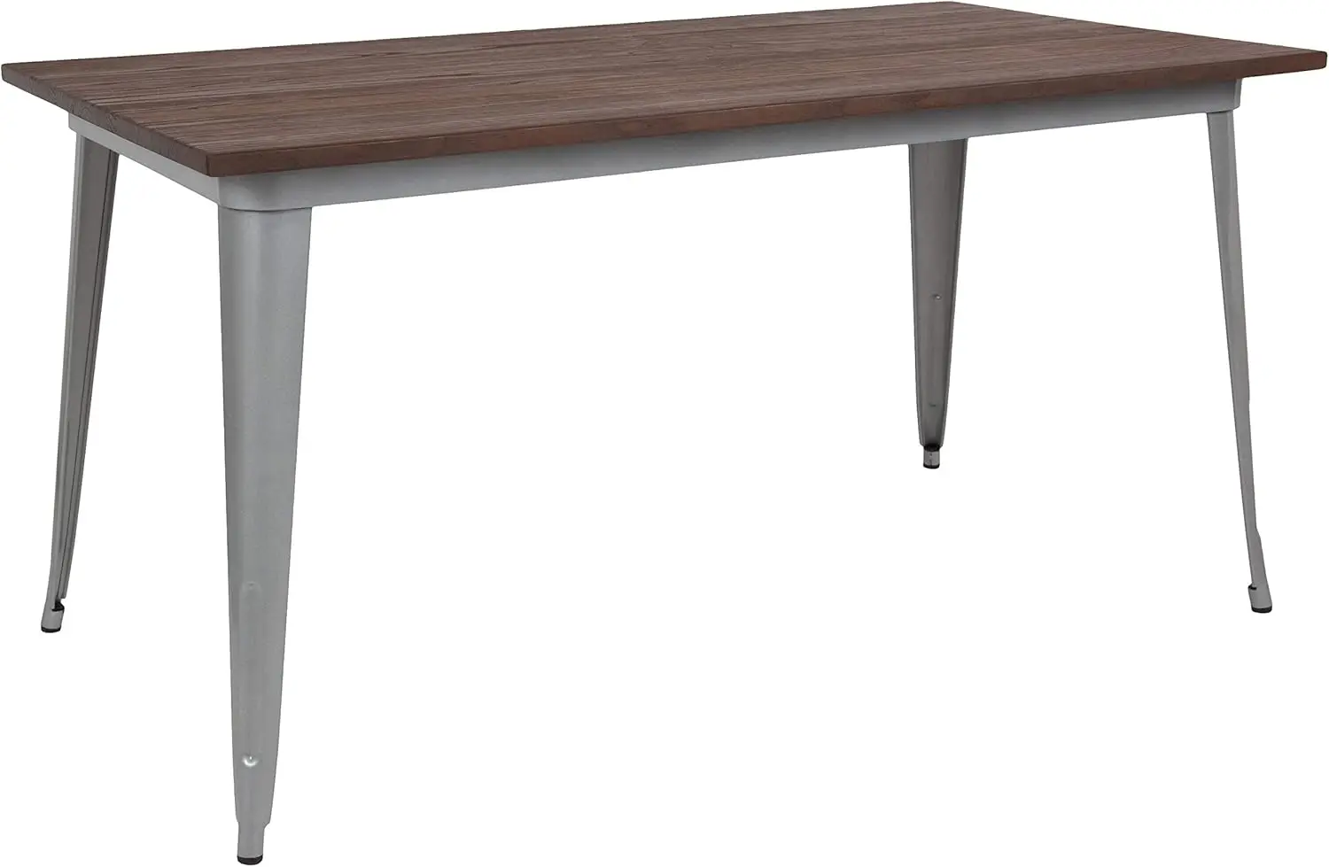 Indoor Metal Cafe Table 30.25" x 60" Rectangular Walnut Top Silver/Wood Dining Design
Indoor Metal Cafe Table 30.25" x 60" Rectangular Walnut Top Silver/Wood Dining Design