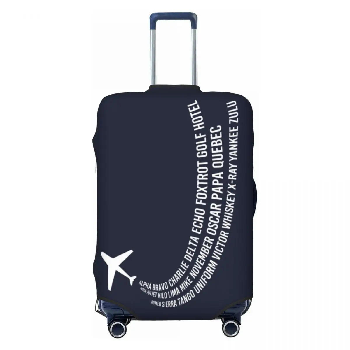 Phonetic Alphabet Pilot Airplane Suitcase Cover Washable Aviation Aviator Travel Luggage Covers for 18-32 inch
Phonetic Alphabet Pilot Airplane Suitcase Cover Washable Aviation Aviator Travel Luggage Covers for 18-32 inch