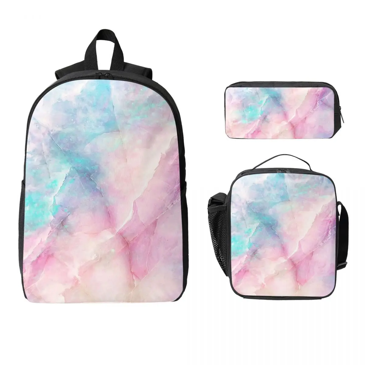 Iridescent Marble Backpack Student Boys Girls BookBag School Bag Computer Shoulder Bags 3ps Insulated Lunch Bag Pencil Case
Iridescent Marble Backpack Student Boys Girls BookBag School Bag Computer Shoulder Bags 3ps Insulated Lunch Bag Pencil Case