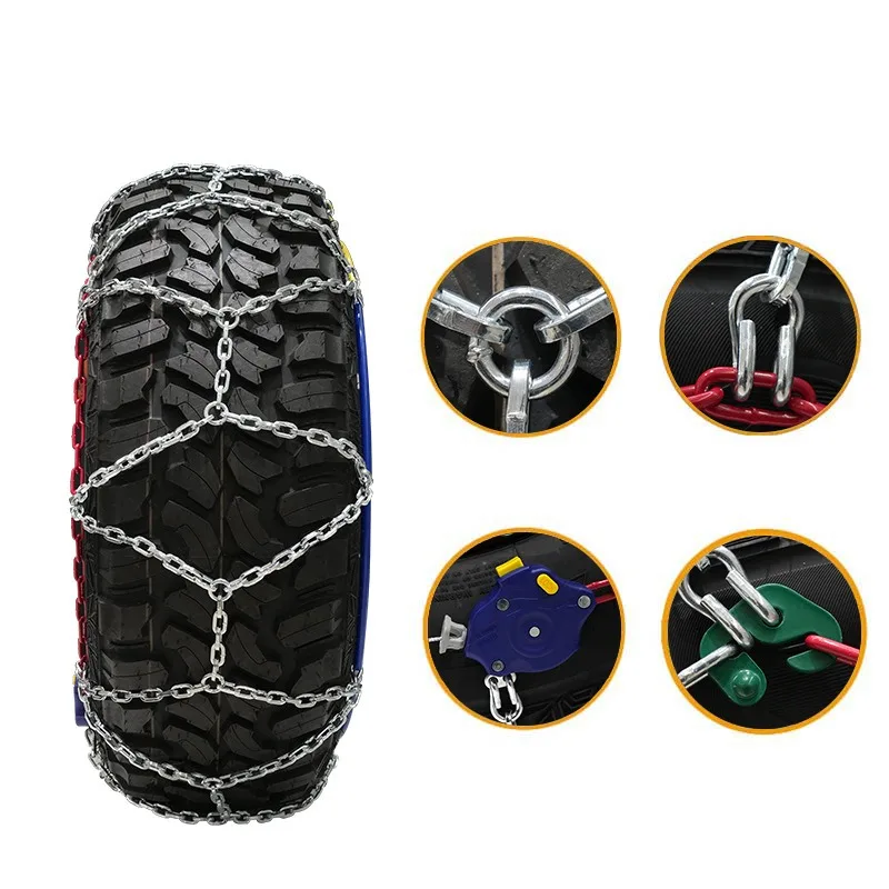 Tire anti-skid chains for off-road vehicles,SUVs and Pickup Trucks for 275/45R21 Tire Thickened and wear-resistant in snow
Tire anti-skid chains for off-road vehicles,SUVs and Pickup Trucks for 275/45R21 Tire Thickened and wear-resistant in snow
