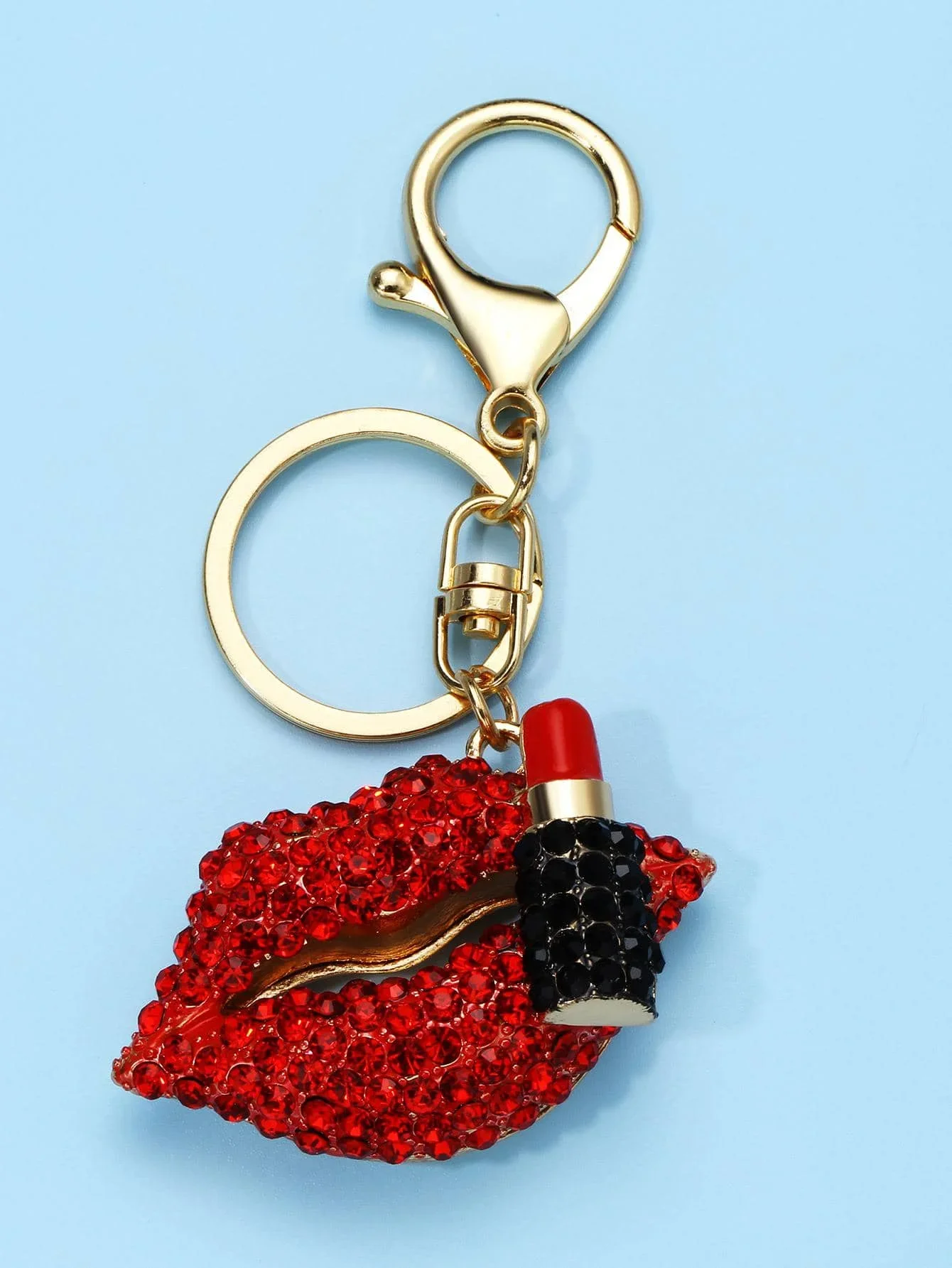 Rhinestone Red Lips Lipstick Keychain Charm For Women Car Bag Accessory
Rhinestone Red Lips Lipstick Keychain Charm For Women Car Bag Accessory