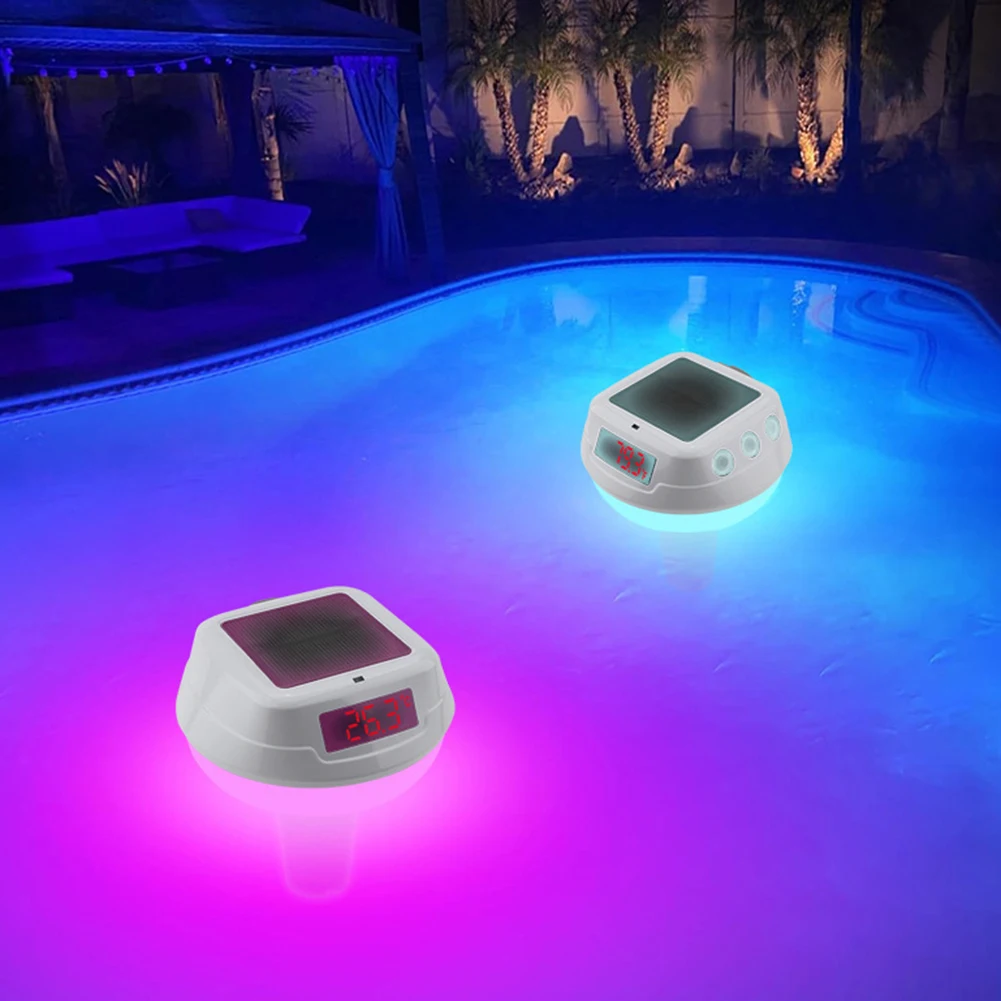 RGB Solar Ambient Light Pool Thermometers With Floating Color LEDs, IP68 Waterproof Water Temperature Measurement Thermometer
RGB Solar Ambient Light Pool Thermometers With Floating Color LEDs, IP68 Waterproof Water Temperature Measurement Thermometer