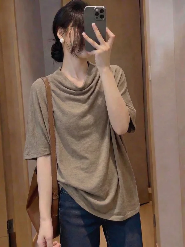 Ladies' Loose Fit Batwing Sleeve T-Shirt Short Sleeve Comfortable Style plus Size Summer New Arrival Korean Version Casual Wear
Ladies' Loose Fit Batwing Sleeve T-Shirt Short Sleeve Comfortable Style plus Size Summer New Arrival Korean Version Casual Wear