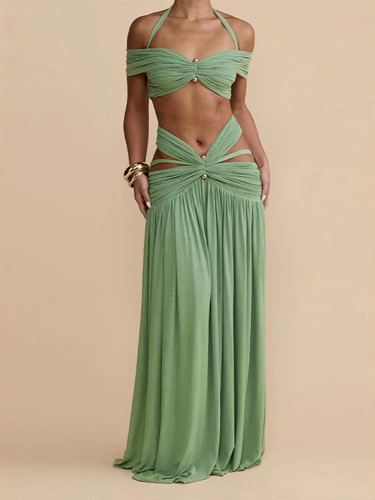 2 Piece Sets Tops And Skirt Elegant Women Sleeveless Sexy Long Maxi Dress Fashion Evening Solid Color Party Vestidos Summer
2 Piece Sets Tops And Skirt Elegant Women Sleeveless Sexy Long Maxi Dress Fashion Evening Solid Color Party Vestidos Summer
