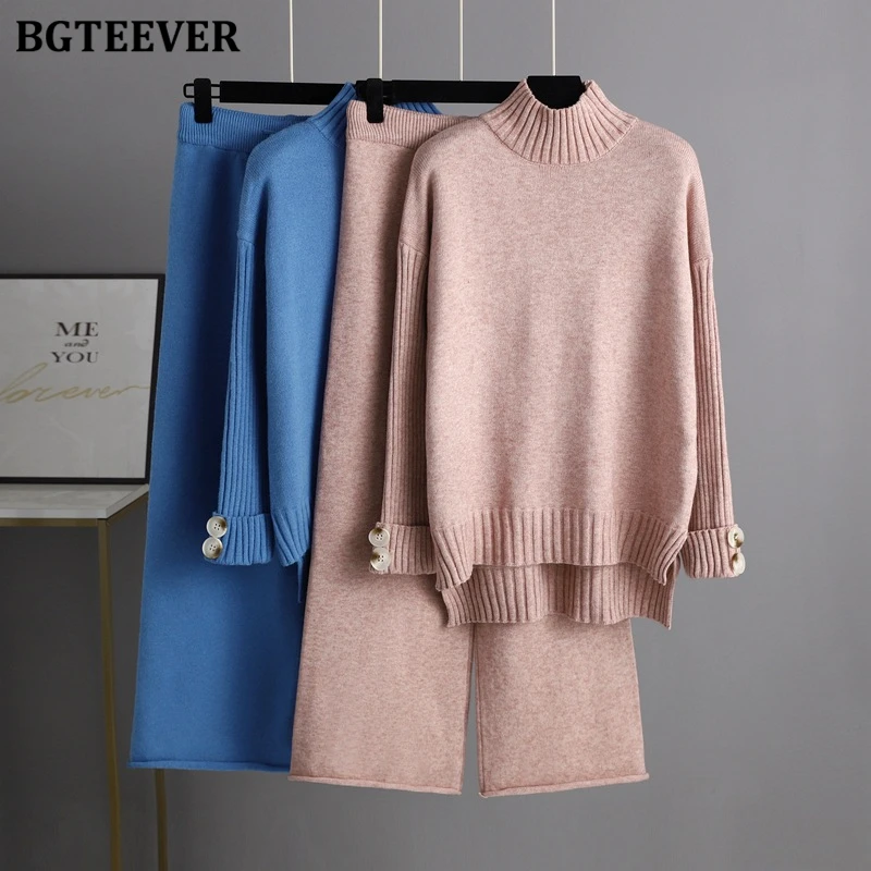 BGTEEVER Stylish Female 2 Pieces Sweater Set Long Sleeve Turtleneck Pullovers Women Warm Pants Winter Ladies Knitted Outfits
BGTEEVER Stylish Female 2 Pieces Sweater Set Long Sleeve Turtleneck Pullovers Women Warm Pants Winter Ladies Knitted Outfits