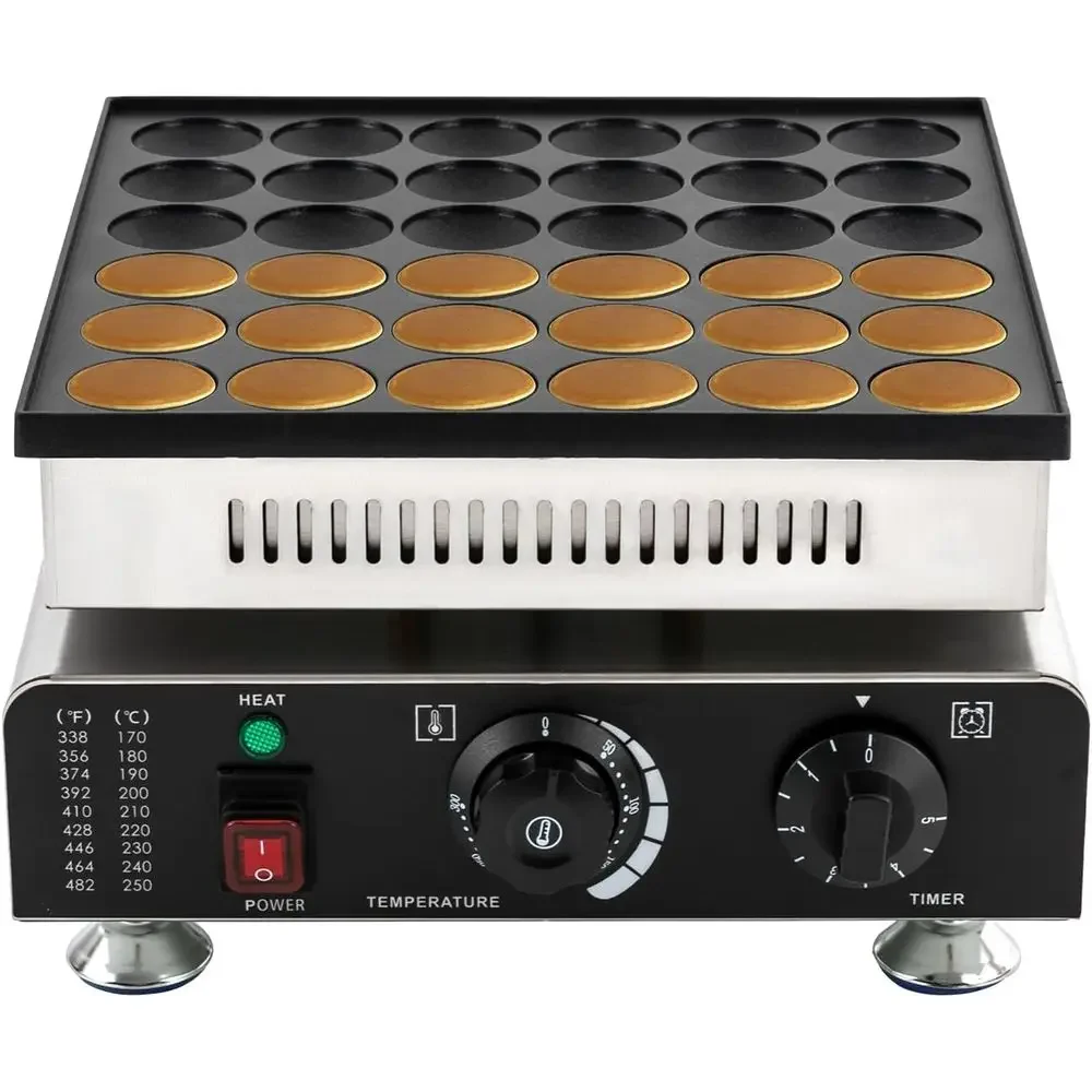 110V Mini Dutch Pancake Baker, 36-Hole 900W Commercial Electric Nonstick Wale Maker, 1.8 Inches Pancake Maker with tats & Timers
110V Mini Dutch Pancake Baker, 36-Hole 900W Commercial Electric Nonstick Wale Maker, 1.8 Inches Pancake Maker with tats & Timers