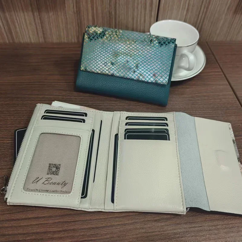 Genuine Cow Leather Tri-fold Snake Pattern Coin Purse Short Wallet Women Card Holders Money Bag Wallets Pocket Flap Over Purses
Genuine Cow Leather Tri-fold Snake Pattern Coin Purse Short Wallet Women Card Holders Money Bag Wallets Pocket Flap Over Purses