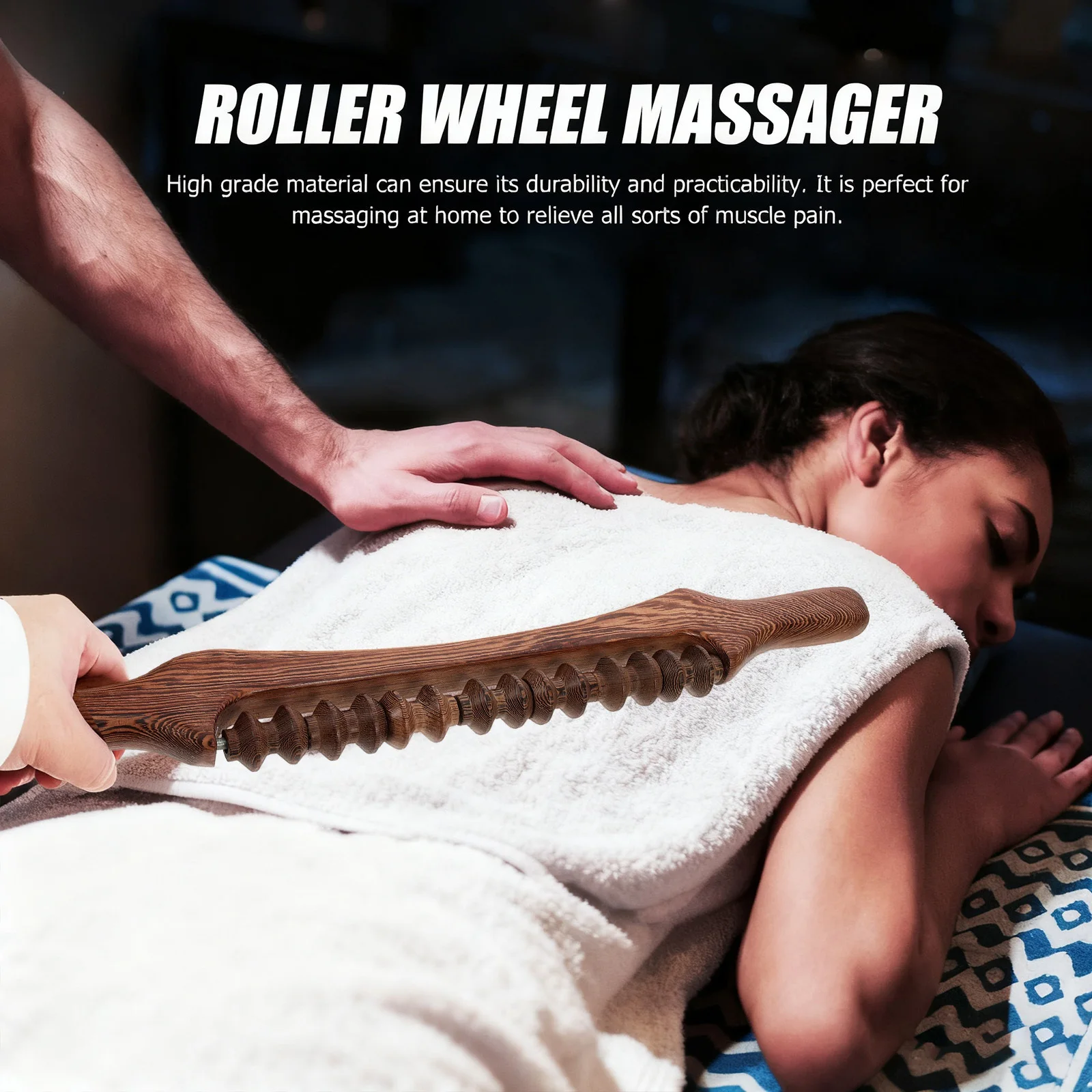 Wooden Body Massager Roller Back Massaging Tool for Stress Relief and Relaxation Easy to Use At Home Or Office
Wooden Body Massager Roller Back Massaging Tool for Stress Relief and Relaxation Easy to Use At Home Or Office
