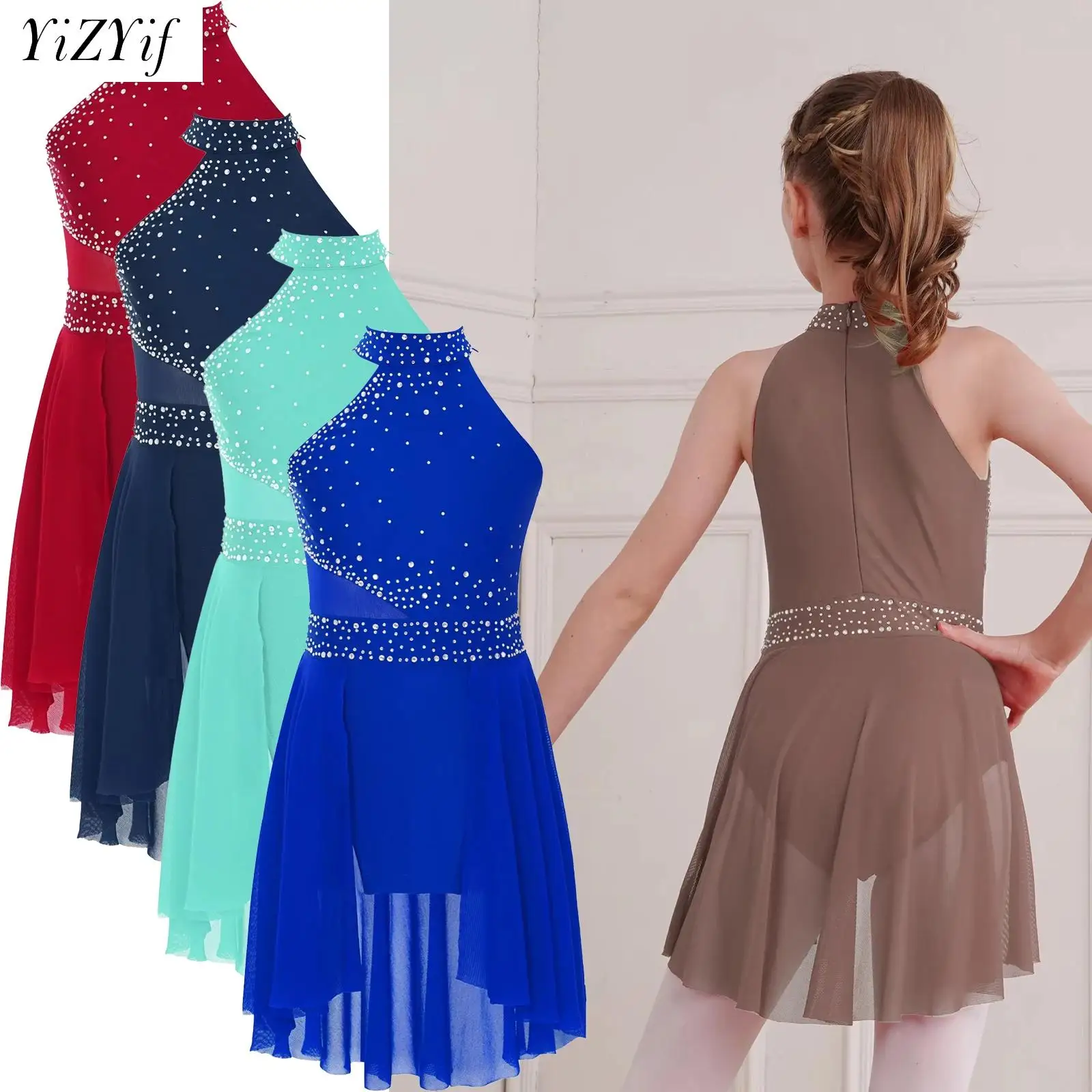 Kids Girls Ballet Gymnastics Skirted Leotard Tutu Modern Lyrical Dance Dress Sleeveless Figure Skating Stage Performance Costume
Kids Girls Ballet Gymnastics Skirted Leotard Tutu Modern Lyrical Dance Dress Sleeveless Figure Skating Stage Performance Costume