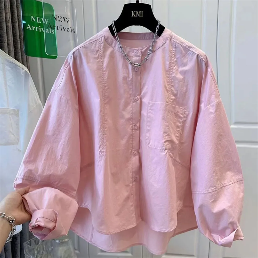 Long-sleeved Shirt Women Round Neck Spring Autumn New Korean Loose Casual Slim Shirt Joker Temperament Design Top Blouse Female
Long-sleeved Shirt Women Round Neck Spring Autumn New Korean Loose Casual Slim Shirt Joker Temperament Design Top Blouse Female
