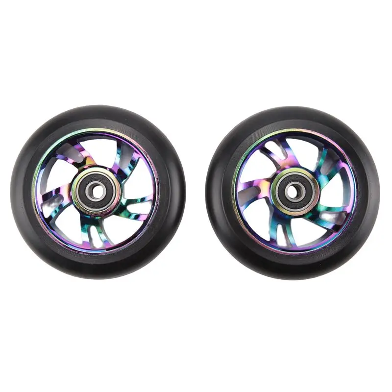 ABVL-2 Pcs 100Mm Scooter Replacement Wheels With Bearing Stunt Scooter Pu Wheels For Rocking Cars, Extreme Cars, Scooters
ABVL-2 Pcs 100Mm Scooter Replacement Wheels With Bearing Stunt Scooter Pu Wheels For Rocking Cars, Extreme Cars, Scooters