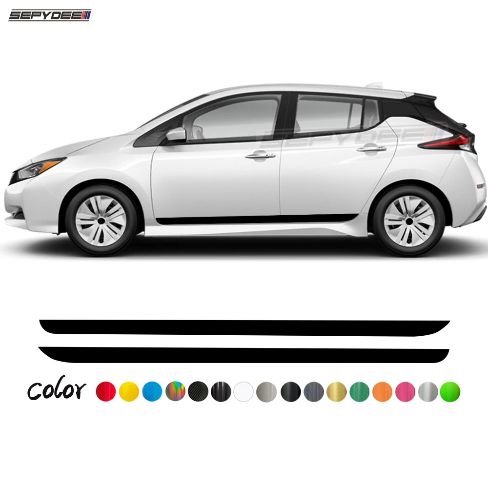 2Pcs Car Door Side Skirt Stickers for Nissan Leaf 2019-present Auto Body Long Stripes Graphic Vinyl Film Decals Car Accessories
2Pcs Car Door Side Skirt Stickers for Nissan Leaf 2019-present Auto Body Long Stripes Graphic Vinyl Film Decals Car Accessories