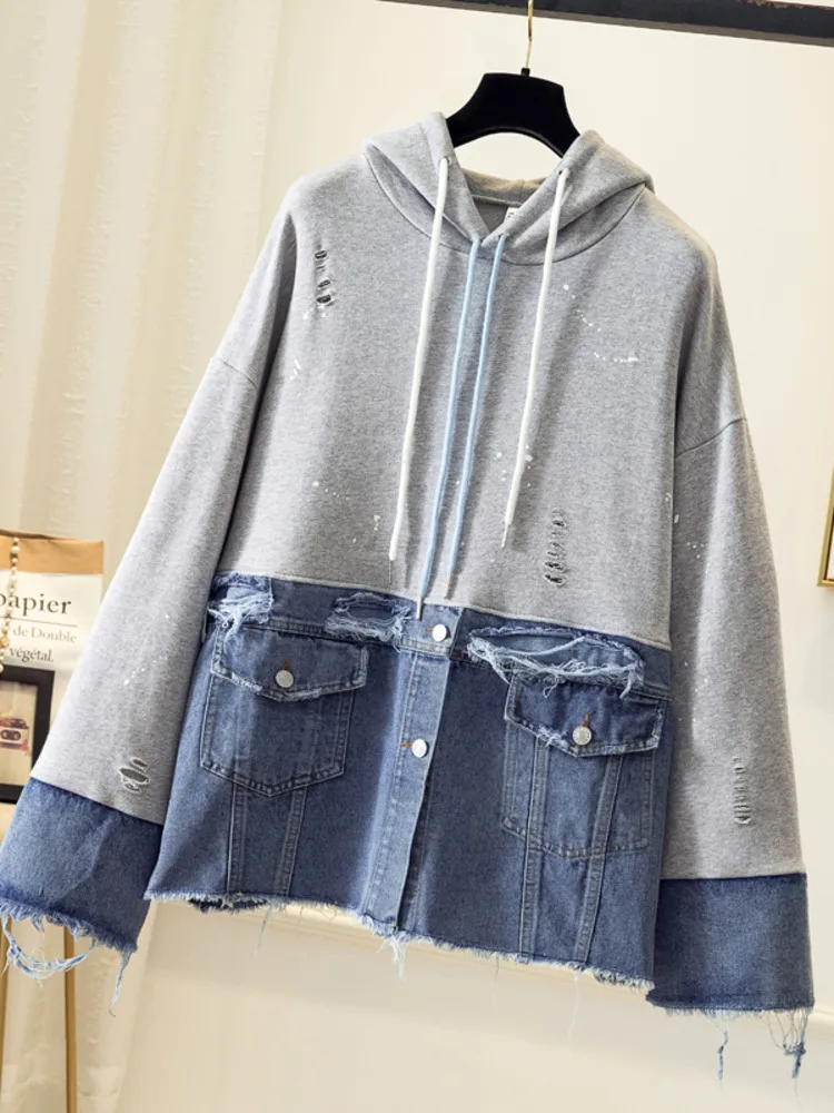 Plus Size Autumn Coat For Women High Quality Fashion Temperament Casual Korea Elegant Style Coat O-neck Patchwork Clothing 4XL
Plus Size Autumn Coat For Women High Quality Fashion Temperament Casual Korea Elegant Style Coat O-neck Patchwork Clothing 4XL