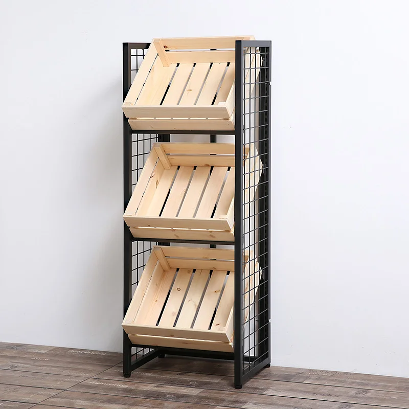 Fruit store shelf display rack Fresh fruit and vegetable rack Supermarket convenience store Solid wood display Zhongdao stacking
Fruit store shelf display rack Fresh fruit and vegetable rack Supermarket convenience store Solid wood display Zhongdao stacking
