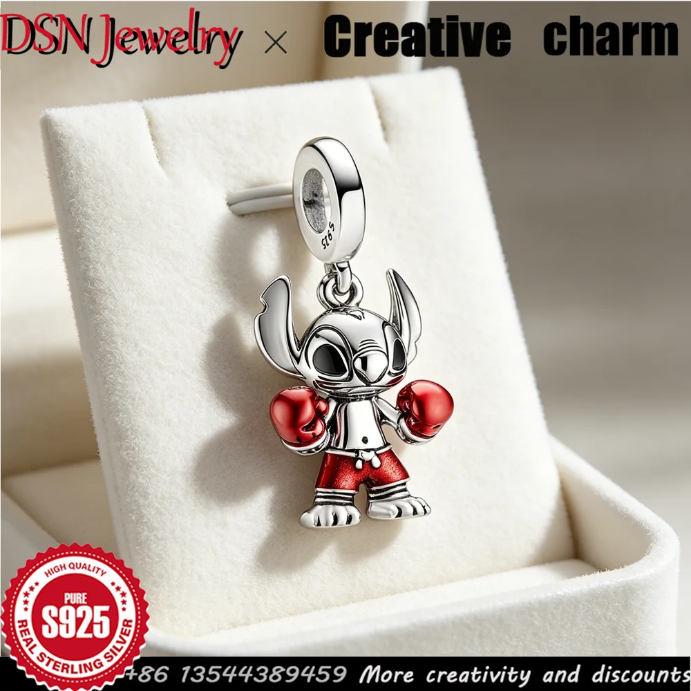 DSN Jewelry Designer Cartoon Charm S925 Silver Boxing Alien Pendant with Red Enamel DIY Beads for Bracelet Necklace Accessories
DSN Jewelry Designer Cartoon Charm S925 Silver Boxing Alien Pendant with Red Enamel DIY Beads for Bracelet Necklace Accessories