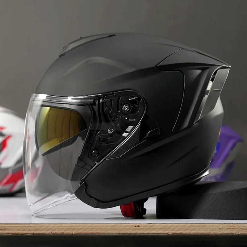 Open Face Motorcycle Helmet DOT Certification Dual Visor Sunscreen 3/4 Helmet Riding Protective Motorbike Helmet Safety Moto Cap
Open Face Motorcycle Helmet DOT Certification Dual Visor Sunscreen 3/4 Helmet Riding Protective Motorbike Helmet Safety Moto Cap