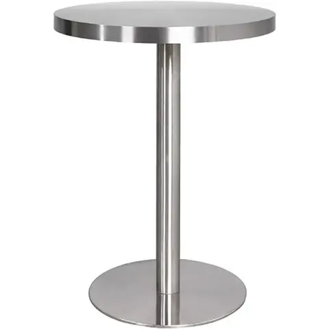 Round Side Table for Living Room, Dining Room, Cafe, Balcony, Stainless Steel Side Table, Modern Simple Metal End Table, 50cm