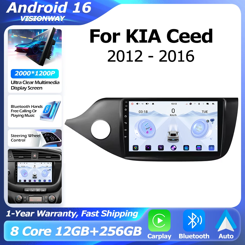 Android 16 QLED 2000*1200P For KIA Ceed CEED JD 2012-2016 GPS Navigation Multimedia Player Auto Wireless CarPlay WIFI 4G RDS DSP
Android 16 QLED 2000*1200P For KIA Ceed CEED JD 2012-2016 GPS Navigation Multimedia Player Auto Wireless CarPlay WIFI 4G RDS DSP