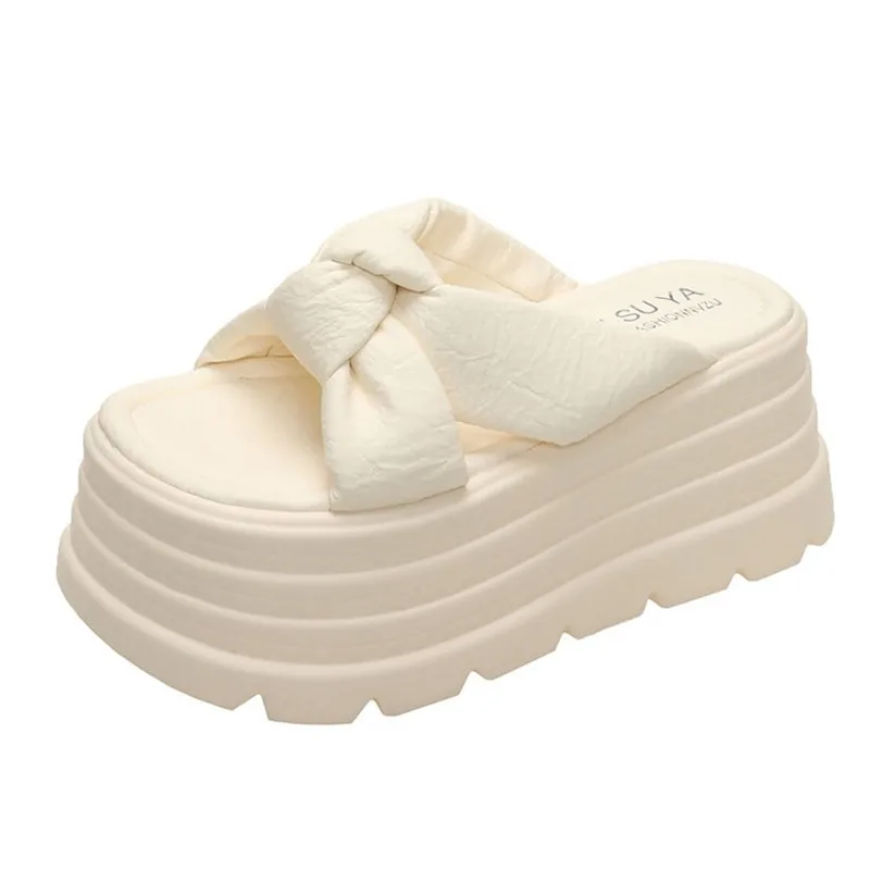 8CM Platform Slippers Sandals Woman Bowknot Thick Sole Slippers Women Chunky Flip Flops Summer Casual Beach Slides Zapatos Mujer
8CM Platform Slippers Sandals Woman Bowknot Thick Sole Slippers Women Chunky Flip Flops Summer Casual Beach Slides Zapatos Mujer
