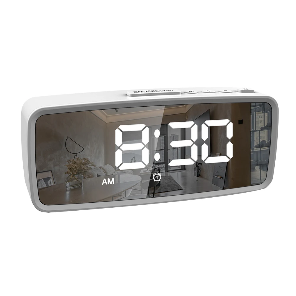 LED Electronic Alarm Clock Digital Clocks Mirror Compact Decor Bedroom Clock Multifunction
LED Electronic Alarm Clock Digital Clocks Mirror Compact Decor Bedroom Clock Multifunction