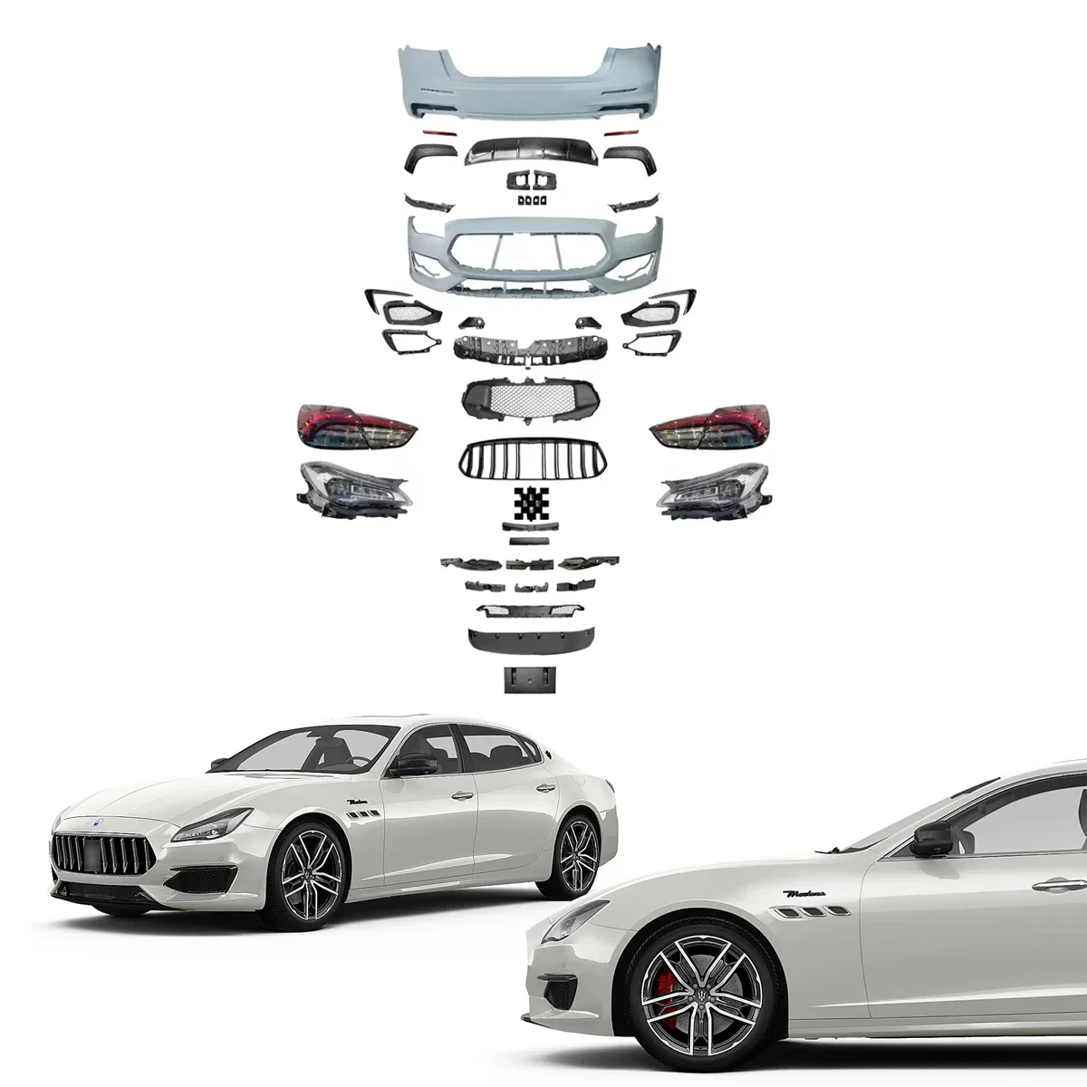 TYPY Auto Parts For Maserati Quattroporte Upgrade to Trofeo Body Kits Front Rear Bumper Lip Back Spoiler Headlamp LED Lights
TYPY Auto Parts For Maserati Quattroporte Upgrade to Trofeo Body Kits Front Rear Bumper Lip Back Spoiler Headlamp LED Lights