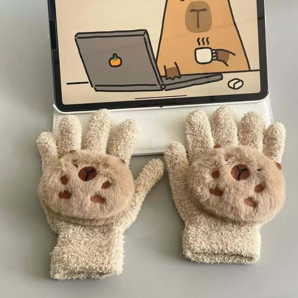 Soft Full Finger Capybara Plush Earmuffs Cartoon Windproof Winter Gloves Keep Warmer Thicken Foldable Ear Cover Girl
Soft Full Finger Capybara Plush Earmuffs Cartoon Windproof Winter Gloves Keep Warmer Thicken Foldable Ear Cover Girl