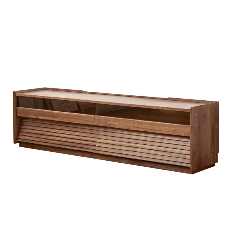 North American black walnut TV cabinet with lighting Nordic log living room floor-to-ceiling audio-visual cabinet
North American black walnut TV cabinet with lighting Nordic log living room floor-to-ceiling audio-visual cabinet