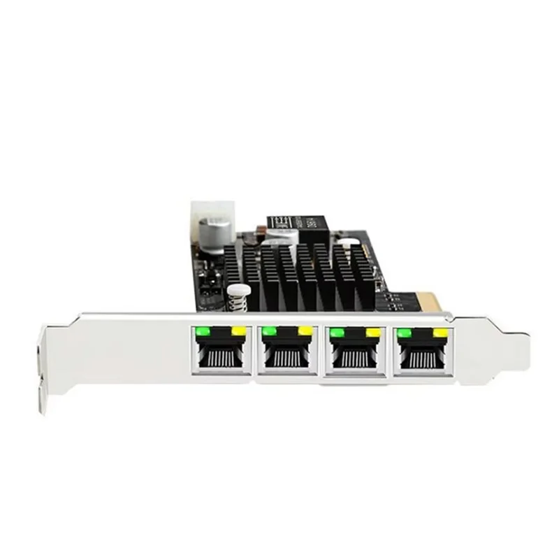 N88R 4-портовая сетевая карта PCIE POE 10/100/1000M Гигабитный промышленный Ethernet-конвертер PCI-E 1X адаптер Чип Intel350
N88R 4-портовая сетевая карта PCIE POE 10/100/1000M Гигабитный промышленный Ethernet-конвертер PCI-E 1X адаптер Чип Intel350
