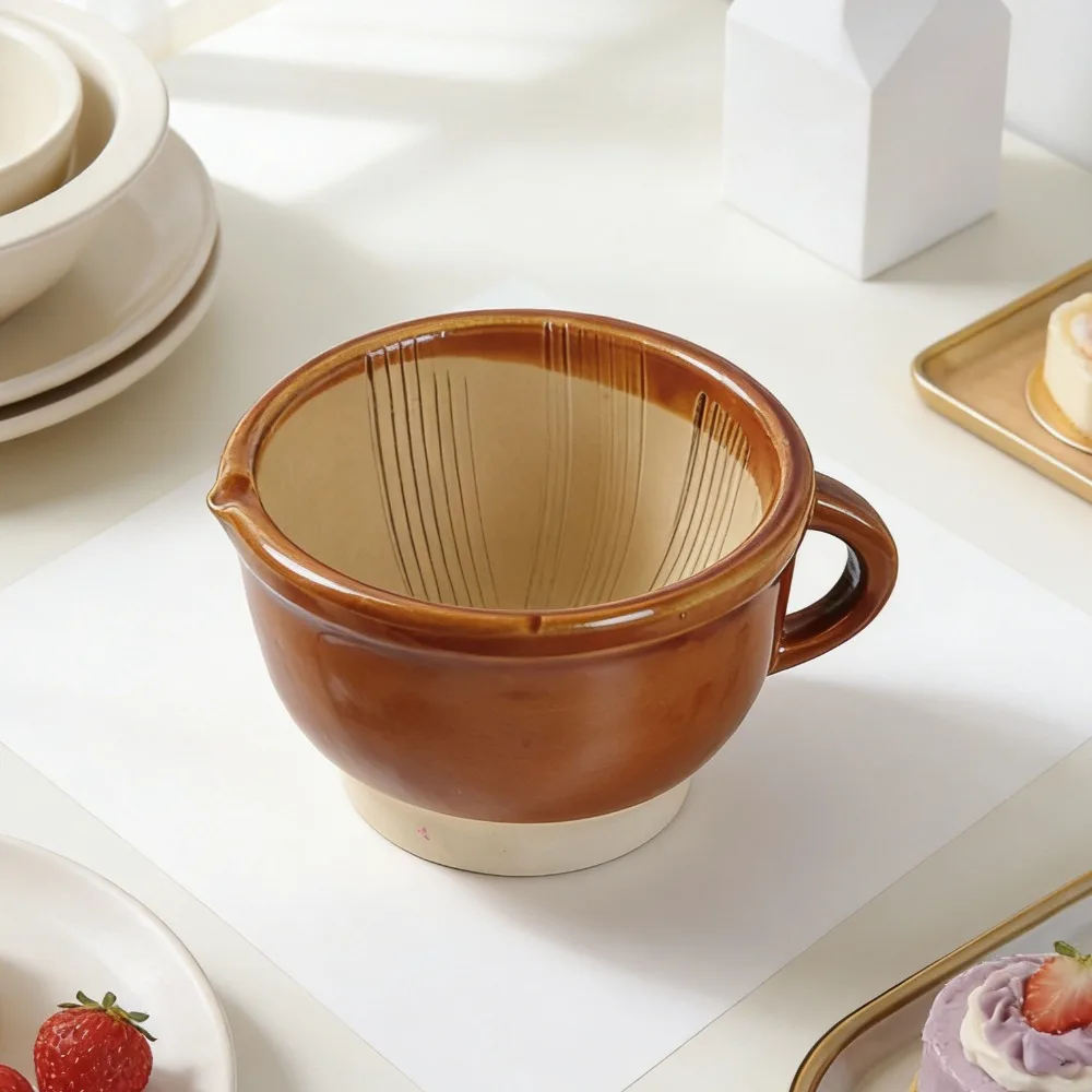 Old-fashioned Bowl with Handle Household Pepper Egg Bowl New Manual Grinder Coarse Pottery Garlic Mashing Tools Kitchen Utensils
Old-fashioned Bowl with Handle Household Pepper Egg Bowl New Manual Grinder Coarse Pottery Garlic Mashing Tools Kitchen Utensils